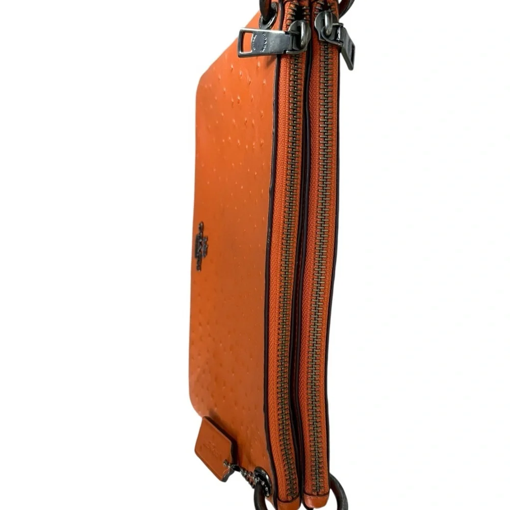 Coach Orange Ostrich Mia Crossbody‎ Bag